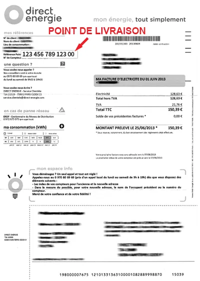 trouver PDL sur facture électricité