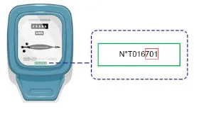 trouver matricule compteur electromécanique